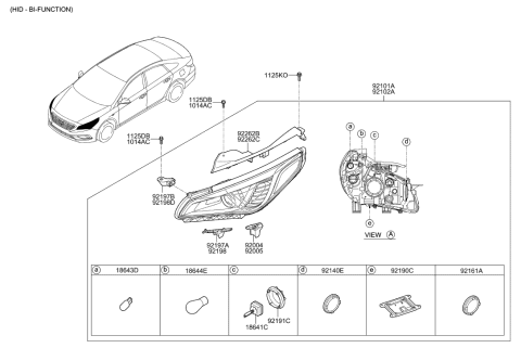 2022 Hyundai Tucson Bracket-HEADLAMP Mounting Support, RH Diagram for 92142C1000