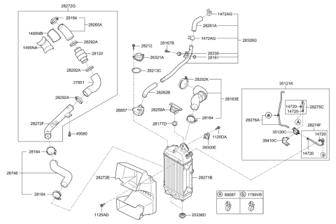 2022 Hyundai Tucson  Hose-INTERCOOLER Outlet (B) Diagram for 282882GTA0