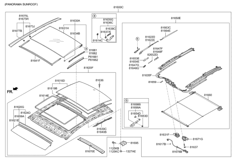 2023 Hyundai Santa Fe Hybrid  SLED Assembly-FRT, RH Diagram for 81656C1000