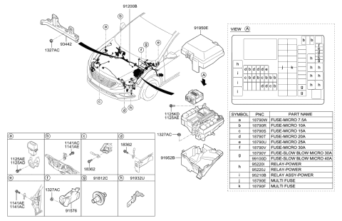 2023 Hyundai Santa Fe Hybrid  Grommet Diagram for 919813S000