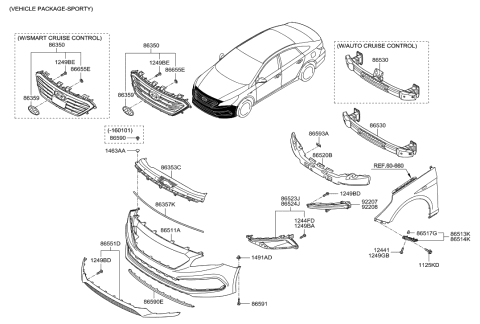 2022 Hyundai Tucson Lamp Assembly-Day Running Light, LH Diagram for 92207C1000