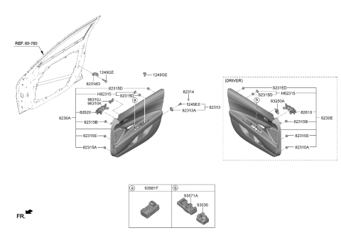 2008 Hyundai Accent Unit Assembly-Power Window Main Diagram for 93571AA2004X