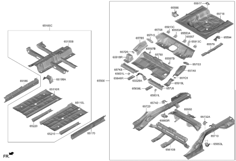 2008 Hyundai Accent  REINF Assembly-RR Sub Frame MTG Up Diagram for 65663AA030