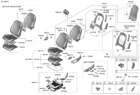 2008 Hyundai Accent  BLOWER UNIT-FR CUSH VENTI Diagram for 881P0AA500