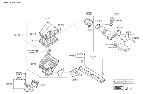 2015 Hyundai Tucson Bolt Diagram for 1011706166B
