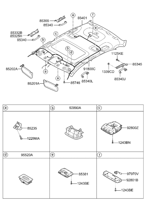 2017 Hyundai Tucson Lamp Assembly-Vanity Diagram for 928903N000SH