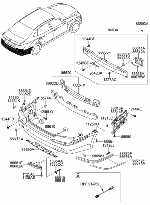 2017 Hyundai Tucson  Revet-Blind Diagram for 1416003130