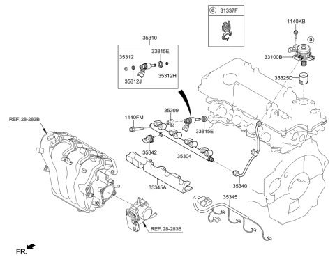 2023 Hyundai Tucson  Combustion Seal Ring Diagram for 3531204AA0