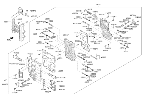 2023 Hyundai Tucson  Spring-Coil Diagram for 463553B000