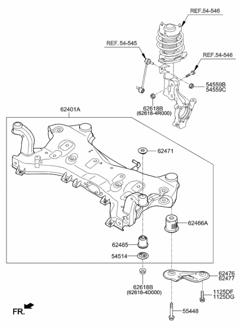 2022 Hyundai Tucson Stay LH Diagram for 62476C1000