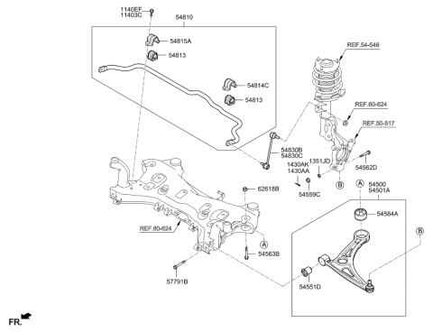 2023 Hyundai Tucson  Bar Assembly-Front Stabilizer Diagram for 54810C1300