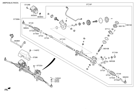 2022 Hyundai Tucson Flexible Coupling Diagram for 56380C1500