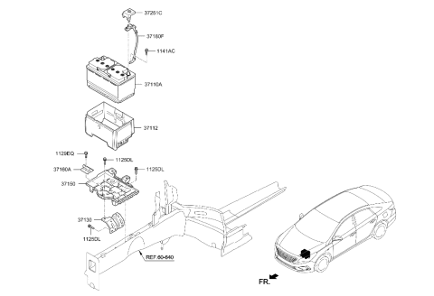 2022 Hyundai Tucson Insulation Pad-Battery Diagram for 371121R560