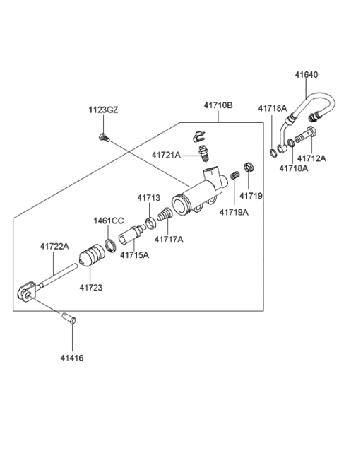 2014 Hyundai Santa Fe  Hose-Clutch Diagram for 416402C000