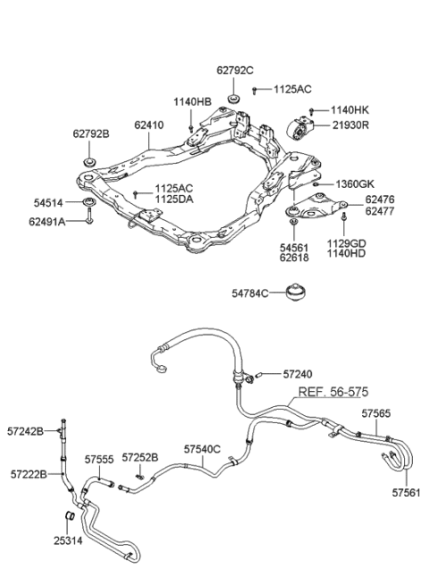 2015 Hyundai Santa Fe  Plate-Lower Diagram for 624732D000