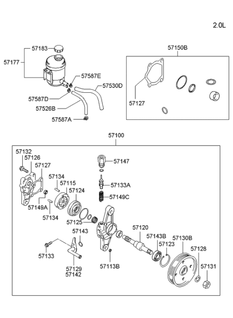 2014 Hyundai Santa Fe Ring-Snap Diagram for 571232D000
