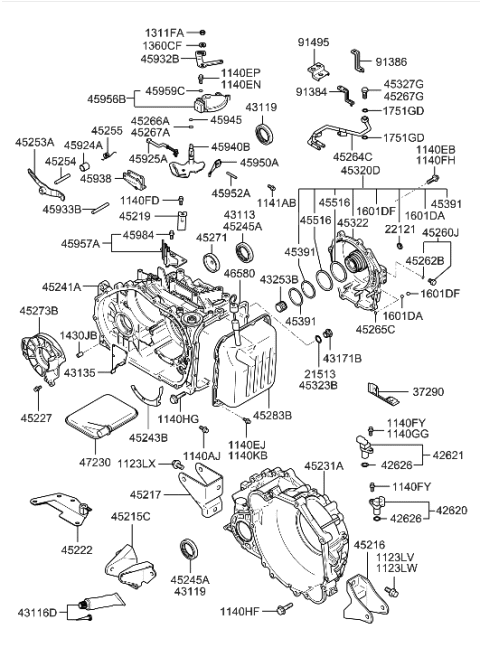 2012 Hyundai Santa Fe  Bolt Diagram for 1123412256K