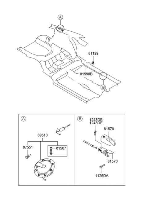 2017 Hyundai Santa Fe Bolt Assembly-Hexagon Socket Head Diagram for 815072C201