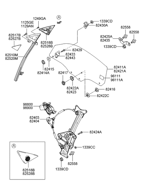 2010 Hyundai Santa Fe  Tag-Audio Warning Diagram for 9611134002