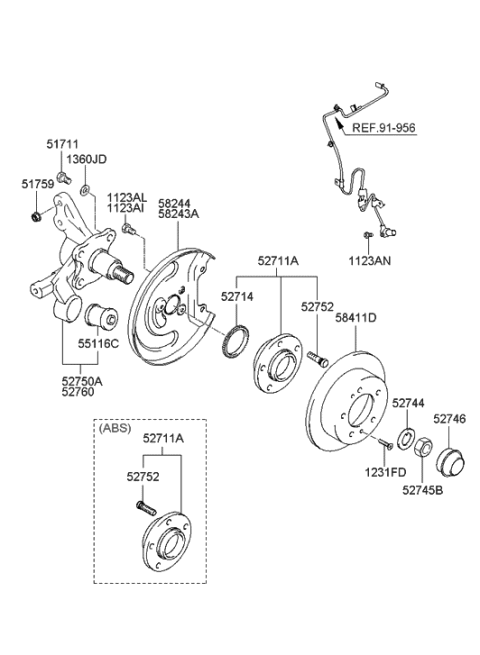 2014 Hyundai Santa Fe  Bolt Diagram for 1120008141