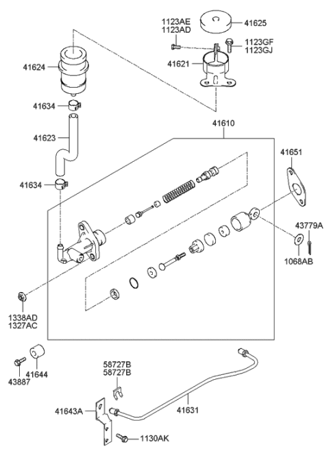 2010 Hyundai Santa Fe  Cap Assembly-Reservoir Diagram for 4162529000