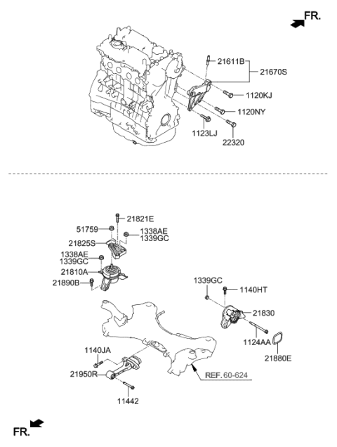 2021 Hyundai Ioniq Nut-Flange Diagram for 1338612007K