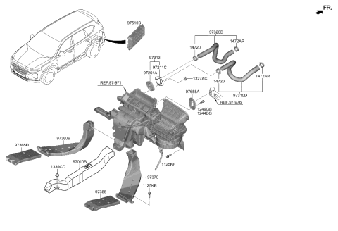 2021 Hyundai Ioniq  Grille Assembly-Air Extractor Diagram for 97510S1000