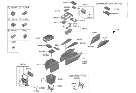 2018 Hyundai Sonata  Charger Assembly-Usb Diagram for 96125S1500