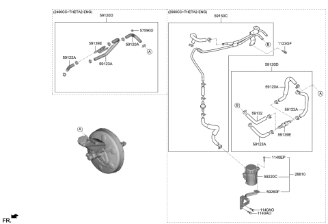 2021 Hyundai Ioniq Hose Assembly-Vacuum Diagram for 59123C5000