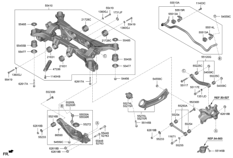 2021 Hyundai Ioniq Bush-UPR Arm Diagram for 55138S1000