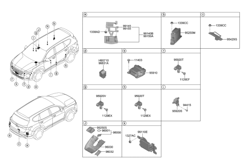2018 Hyundai Sonata Unit Assembly-FR View Camera Diagram for 99211S2000