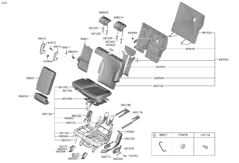 2021 Hyundai Ioniq  Cover Assembly-Shield INR, LH Diagram for 89030S2000NNB