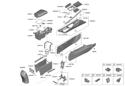 2016 Hyundai Accent  Pad-Wireless Charging Diagram for 95570AA000