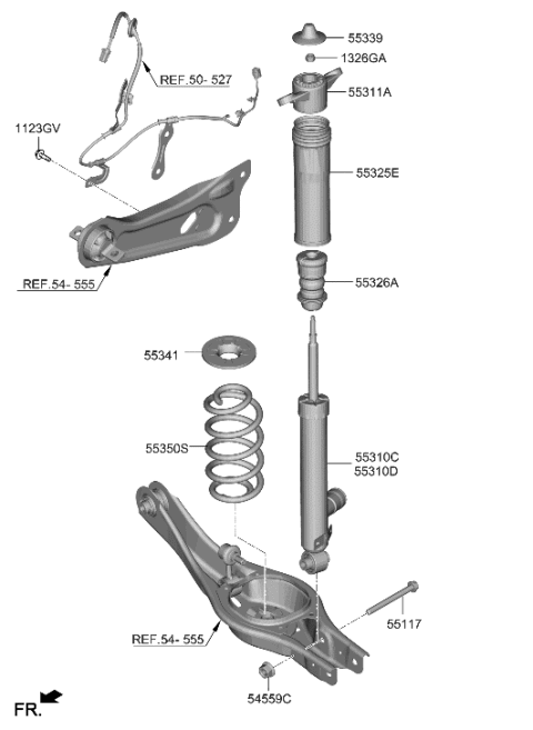 2017 Hyundai Accent Cover-Insulator Dust Diagram for 55339F2000