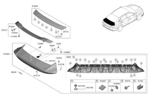 2016 Hyundai Accent SPOILER ASSY-RR Diagram for 87210IB000EB