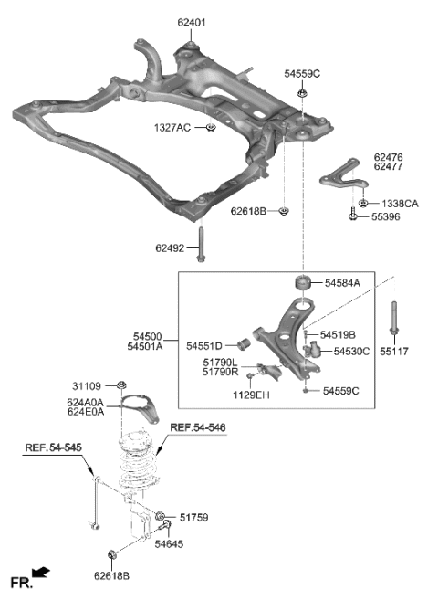 2016 Hyundai Accent  Bolt Diagram for 624A9AA000