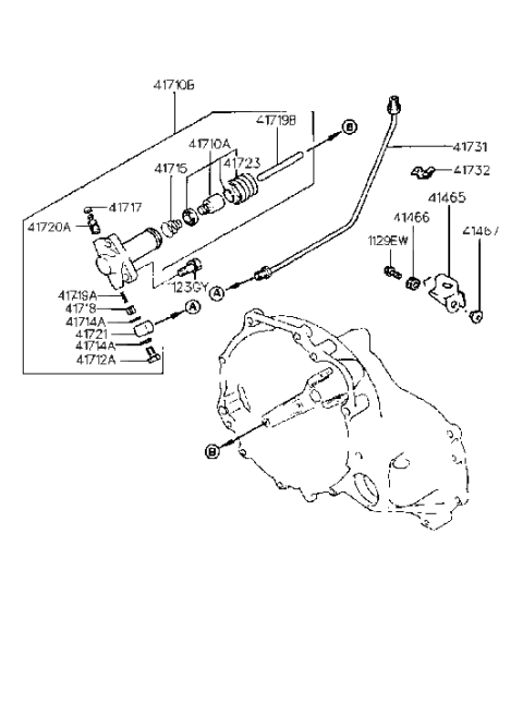 2005 Hyundai Sonata  Tube-Clutch Oil Diagram for 4173124000