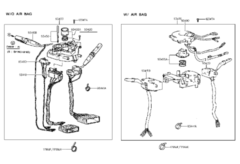 2005 Hyundai Sonata Contact Assembly-Horn Diagram for 9345024000