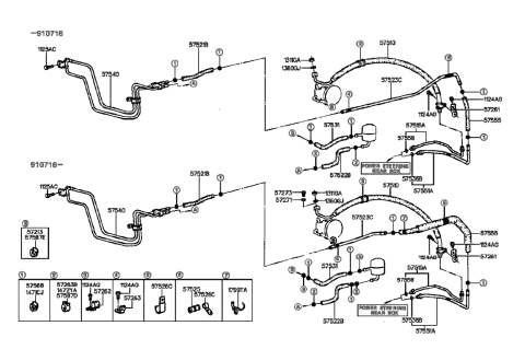 2003 Hyundai Sonata  Hose-Return"A" Diagram for 5752128000