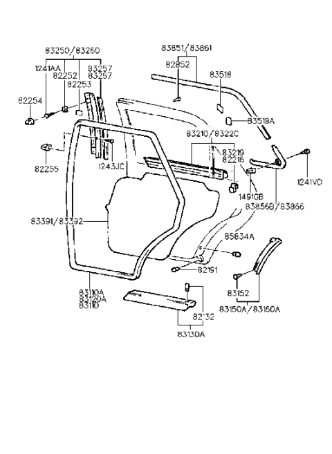 2003 Hyundai Sonata  Screw-Tapping Diagram for 1241103061