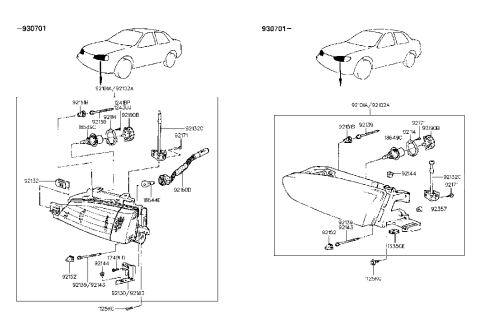 2006 Hyundai Sonata Bulb-Halogen Diagram for 1864965459