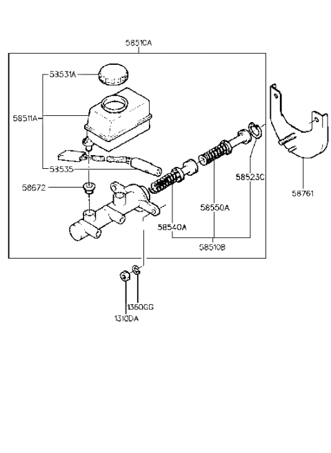 2005 Hyundai Sonata  Bracket-PCV Diagram for 5858628000