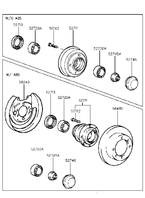 2004 Hyundai Sonata Nut-Self Locking Diagram for 5274728000