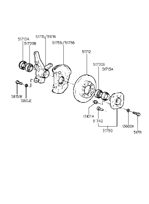 2005 Hyundai Sonata  Cover-Front Brake Disc Dust RH Diagram for 5175628300