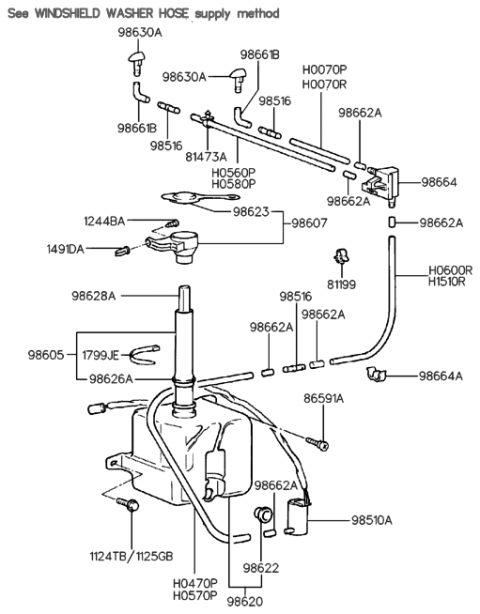 2003 Hyundai Sonata  Bolt Diagram for 8659124010