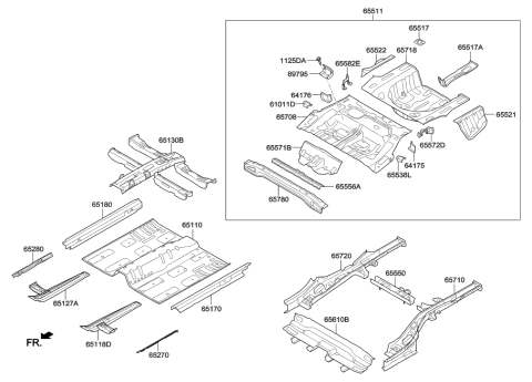 2002 Hyundai Sonata Bracket Assembly-Child Lower Anchor Diagram for 897953S000
