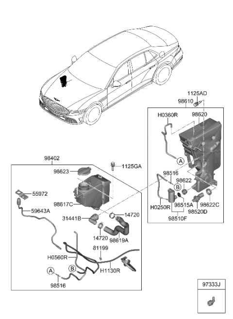 2007 Hyundai Azera  Quick Connector Diagram for 97333A3000