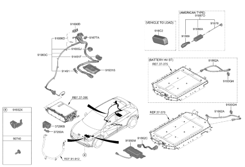 2016 Hyundai Azera  CAP-BATT(+) Diagram for 91975GI010