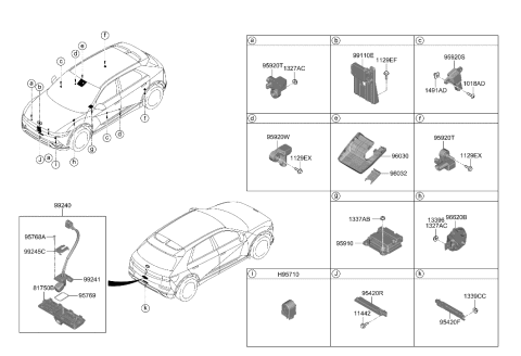 1991 Hyundai Elantra Screw-Rear Camera Diagram for 95768C5000