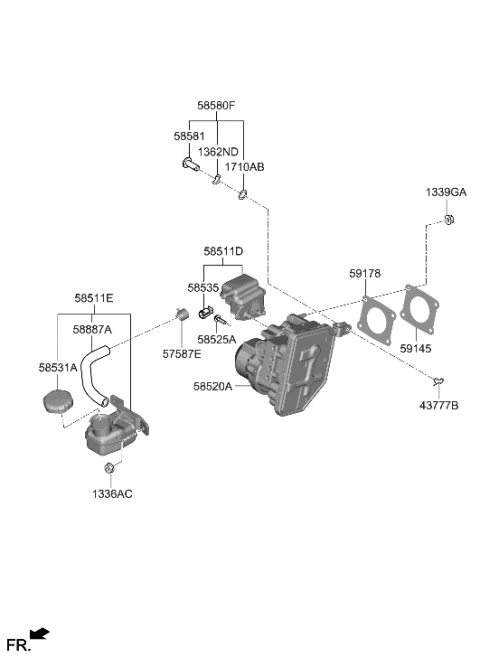 2016 Hyundai Azera  SEAL Diagram for 59145GI000